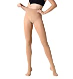 MANZI 1 Pair Women's Opaque Control Top Tights Comfort Stretch 70 Denier Pantyhose Suntan Medium