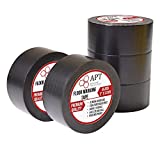 APT, Multi Color PVC Marking Tape, Premium Vinyl Safety Marking and Dance Floor Splicing Tape, 6 mil Thick (2" x 33 yds, 5 Rolls, Black)