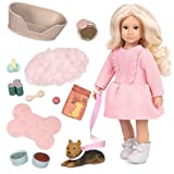 Lori Dolls – Mini Doll & Dog Set – 6-inch Doll with Yorkie Pup – Pet Toys & Accessories – Dafina's Pet Play Set – Playset for Kids – 3 Years +