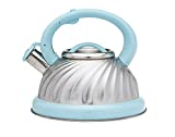 Tea Kettle Stainless Steel Whistling Teapot - 3 Liters, Aqua