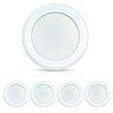 ECOELER 6in Dimmable LED Disk Light, 4Pack 15W 3000K Warm White, 4/6" J-Box Low Profile Flush Mount Recessed Retrofit Ceiling Lights Fixture for Home Improved, Energy Star & ETL Listed Approved