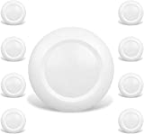 JULLISON 8 Packs 6 Inch LED Low Profile Recessed & Surface Mount Disk Light, Round, 15W, 900 Lumens, 5000K Daylight White, CRI80, Driverless Design, Dimmable, ETL Listed, White