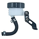 Universal Motorcycle Brake Clutch Master Cylinder Oil Fluid Tank Reservoir With Adjustment Bracket And Rubber Tube (Black)