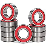 10 Pcs 6203-2RS Ball Bearings (17x40x12mm) Double Rubber Red Seal Bearing, Deep Groove for Garden Machinery,Electric Toys and Tool, etc.