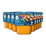 Gerber Baby Food 2nd Foods, Dinner, Chicken Noodle Puree, 4 Ounce Tubs, (Pack of 8)