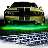 OPT7 Aura Aluminum Underglow LED Lighting Kit for Cars w/Wireless Remote, Exterior Neon Accent Underbody Strips, Multi-Color n Mode, Waterproof, Soundsync, Aluminum Casing, Door Assist, Smart LED, 8pc