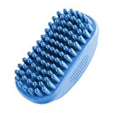 Silicone Dog Bath Brush | Great Rubber Pet Hair Remover Brush for Shampooing and Massaging Dogs | Dog Washing Brush | Dog Shampoo Brush w/ Soft Rubber Bristles Gently Massages Skin And Remove Loose Undercoat