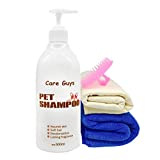 Pet Shampoo for Dog and Cat - All Natural Pet Shampoo with Hypoallergenic - Free Washing Brush & 2 Cleaning Towel - Professional Pet Washing Kit Deal with Allergies,Itchy,Dry!(17oz