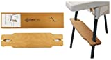 High Chair Baby Foot Rest compatible with IKEA Antilop Highchair - Adjustable Wide Support from Natural Wood for Toddler - Easy to Clean Footrest Accessories & Firm Clamp - no Slip down on Chairs Legs