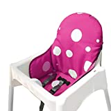 AT Seat Covers Cushion for IKEA Antilop Highchair, Washable Foldable Baby Highchair Cover IKEA Childs Chair Insert Mat Cushion (Purple)