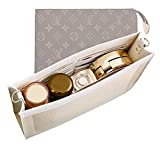 OAikor Purse Insert Organizer Bag compatible with LV Toiletry Pouch 26 for Gold Buckles(Large-26, Beige)