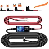 Dash Cam Hardwire Kit, Micro USB Hard Wire Kit for Dashcam, Plozoe 12V-24V to 5V Car Dash Camera Charger Power Cord, Gift 4 Fuse Tap Cable and Installation Tool11.5ft