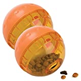 OurPets IQ Treat Ball Interactive Food Dispensing Dog Toy, 4 Inches (2 Pack)(colors may vary)