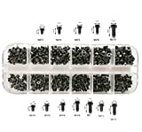 Easycargo 240pcs 12 Sizes Laptop Notebook Computer Replacement Screws Assortment Kit Black,M2 M2.5 M3, for Lenovo Toshiba Gateway Samsung HP IBM Dell Sony Acer Asus SSD Hard Disk SATA SSD