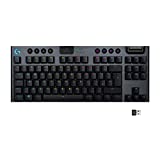 Logitech G915 TKL Tenkeyless Lightspeed Wireless RGB Mechanical Gaming Keyboard, Low Profile Switch Options, LIGHTSYNC RGB, Advanced Wireless and Bluetooth Support - Tactile (Renewed)