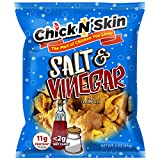 Chick N’ Skin Fried Chicken Skins - Salt and Vinegar Flavor (4Pack) | Keto Friendly Low Carb High Protein Snacks, Light & Crispy, No MSG, Made with Organic Chicken 2-oz. per Bag