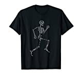 Human Skeleton Running Bone Names Anatomy Labels for Geeks T-Shirt