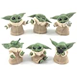 6PCS Baby Yoda Gifts,2.2-Inch Baby Yoda Doll,Baby Yoda Toys for Kids,Baby Yoda Action Figure,Child Yoda Toy,Baby Yoda Figurine,Bebe Yoda for Boys