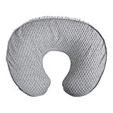 Boppy Nursing Pillow and Positioner—Luxe | Gray Watercolor Brushstrokes Pennydot | Breastfeeding, Bottle Feeding and Baby Support | With Removable Cover in Premium Fabric | Awake-Time Support