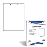 PrintWorks Professional Pre Punched Paper, 2 Hole Punch Top For 2 Ring Binders & 2 Ring Clipboards & Fastener File Folders, 8.5 x 11, 20 lb, 500 Sheets, White (04110)