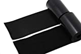 Strenco 4 Inch Self Adhesive - Hook and Loop - 5 Feet - Sticky Back - Black Tape Fastener