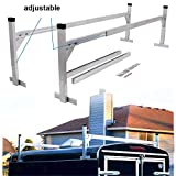 Lonwin Adjustable Aluminum Trailer Ladder Rack fit for Enclosed Trailers