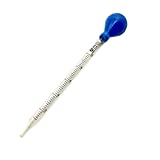Scientific Labwares Glass Dropper Graduated Pipette Transfer with Rubber Bulb, 10 mL (Pack of 3)