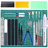 Alfykym 33Pcs Gundam Model Kits Tools Gunpla Tool Kit Gundam Moddeler Tool Set Bandai Tools for Basic Hobby Model Car Aircraft Ship Building Assemblng