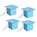 50 Pcs Doctoral Cap Shaped Graduate Candy Box Graduation Hat Gift Box Party Favors (Blue)