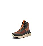 Sorel Men's Kinetic Rush Mid Waterproof Sneaker Boots, Dark Amber/Buffalo, Tan, Brown, 10 Medium US