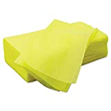 Pack of 100 Dust Clothes Chicopee 0912 Masslinn 12" x 24" Yellow Dusting Wiper Cloth for Furniture, Printers, Electronics, No Spray Needed