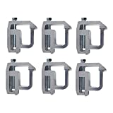 Y-autopart Mounting Clamps Truck Caps Camper Shell Replacement for Chevy 1500 2500 3500,Dodge 1500 2500 3500, F150 F250,Titan,Tundra Set of 6 (Silver)