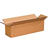 Partners Brand P1444 Long Corrugated Boxes, 14"L x 4"W x 4"H, Kraft (Pack of 25)