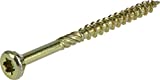 Power Pro 48591 Wood Screws, #9 x 2-1/2, Premium Star Drive Indoor Cabinet Screws, Gold Yellow Zinc, 5lb Tub