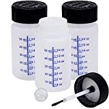 Upper Midland Products Paint Touch Up Bottles with Brush, Mixing Ball, Applicator Touchup Leftover Paint Reusable Container Bottle Kit 3 Pack