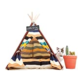 little dove Pet Teepee Dog(Puppy) & Cat Bed - Portable Pet Tents & Houses for Dog(Puppy) & Cat Colorful Style 24 Inch no Cushion