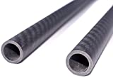 Carbon Fiber Tube 16mm(OD) 2mm Thickness,16mmx12mmx420mm 3K roll Wrapped Twill Matte Surface (2 pcs)