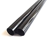 2pcs 25mm Carbon Fiber Tube 25mmx23mmx420mm,6/10/12/16/25mm Available,3K roll Wrapped Plain Glossy Finish