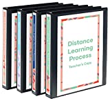 AVERY 1" Economy View 3 Ring Binder, Round Ring, Holds 8.5" x 11" Paper, 4 Black Binders (19203)