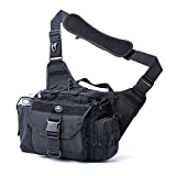 SHANGRI-LA Multi-functional Tactical Messenger Bag - Black