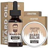 Deluxe Beard Oil and Beard Balm - For a Softer, Smoother, Moisturized Beard - Made with All-Natural and Organic Ingredients - Leave in Conditioner - Beard Care Kit for Men - Sandalwood Bourbon