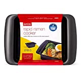 Rapid Ramen Cooker - Microwave Ramen in 3 Minutes - BPA Free and Dishwasher Safe - Black