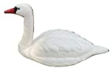 Full Size Floating White Mute Swan Decoy, Plastic Lifelike Floating Swan Decoration for use in Water Garden Ponds, Pools, Yards & Lakes