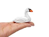 Swan Figurine Decor Art Small Goose Statue Gift Carving Miniature Animals Sculpture