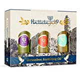 Anointing Oil from Israel - Set of 3 Anointing Oil from Jerusalem - Rose of Sharon, Myrrh and Frankincense, Spikenard Biblical Oils | Total Amount 1oz Anointing Oil Made in Israel by HalleluYAH
