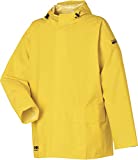 Helly-Hansen Workwear Mandal Adjustable Waterproof Jackets for Men - Heavy Duty Comfortable PVC-Coated Protective Rain Coat, Light Yellow - XL