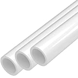 FORMUFIT Furniture Grade PVC Pipe, 40", 1/2" Size, White (3-Pack)