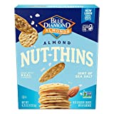 Blue Diamond Almonds Nut Thins Gluten Free Cracker Crisps, Hint of Sea Salt, 4.25 Oz Boxes (Pack of 12)