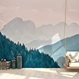 SIGNFORD Wall Mural Magnificent Mountain View Removable Wallpaper Wall Sticker for Bedroom Living Room - 100x144 inches