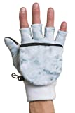 Aqua Design Convertible Flap Mittens for Men Cold Weather Winter Fleece Gloves: Snow: Size XL/L